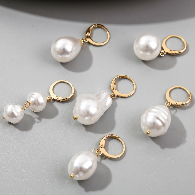 Wholesale Simple Pearl Smiley Bee Butterfly Set Mushroom Earrings